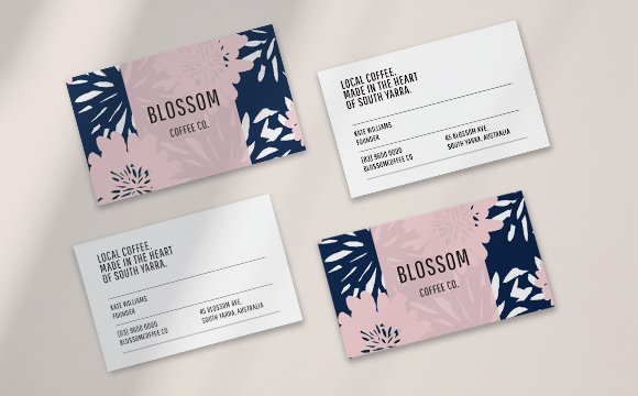 There are 4 different business card sizes to choose from